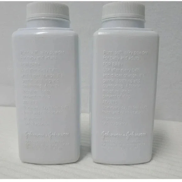 Vintage Johnson Baby Powder 4 oz Embossed Plastic Bottle Discontinued - 2 pk - Picture 3 of 5
